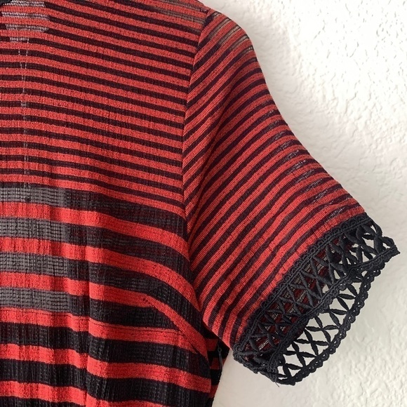 Foxiedox Cassius Mock Neck Striped Maxi Dress M - Picture 7 of 16